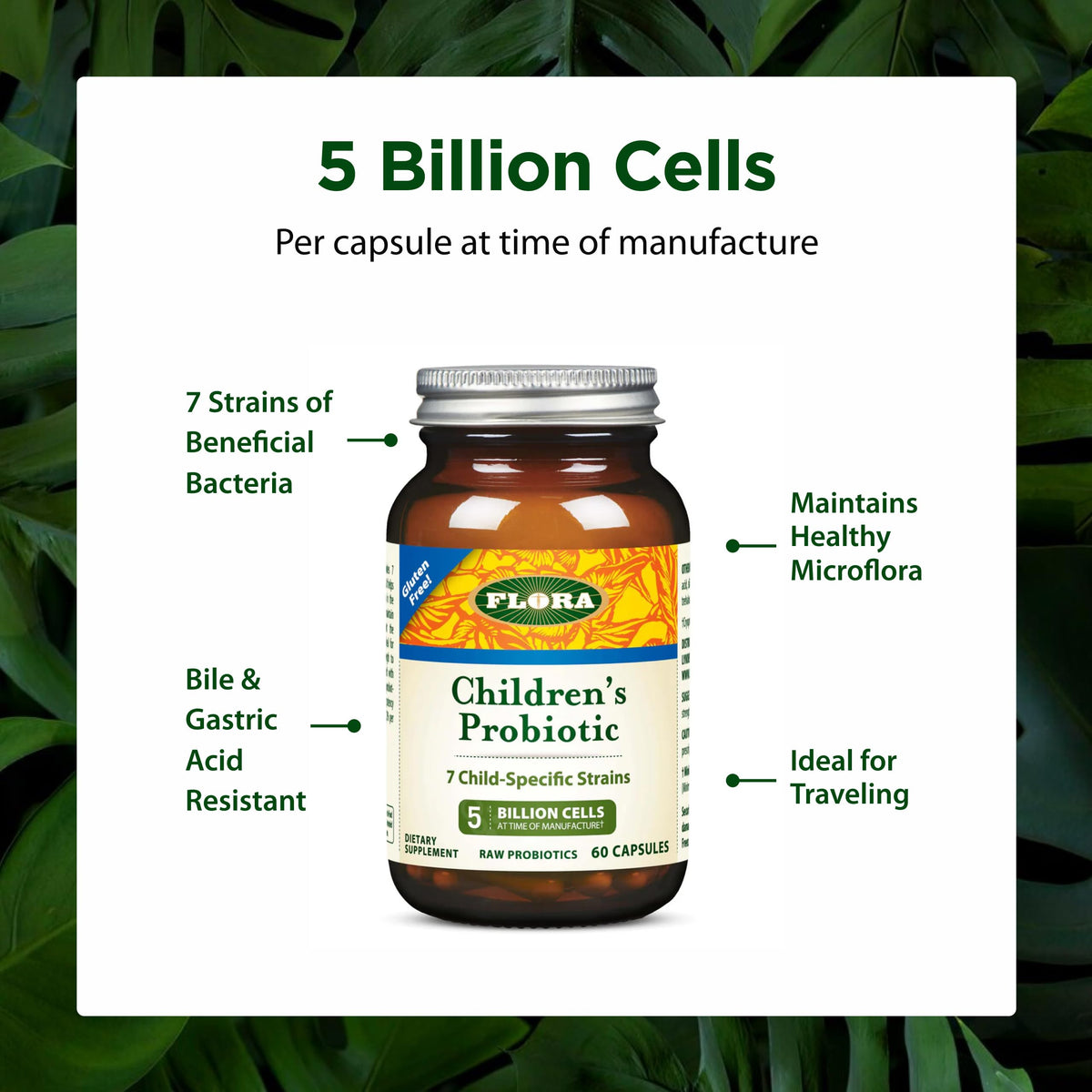 Flora Probiotique Enfants, vue de côté de la boîte