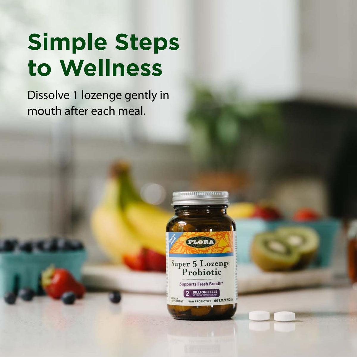 Flora Super 5 Probiotique Pastilles - ingrédients