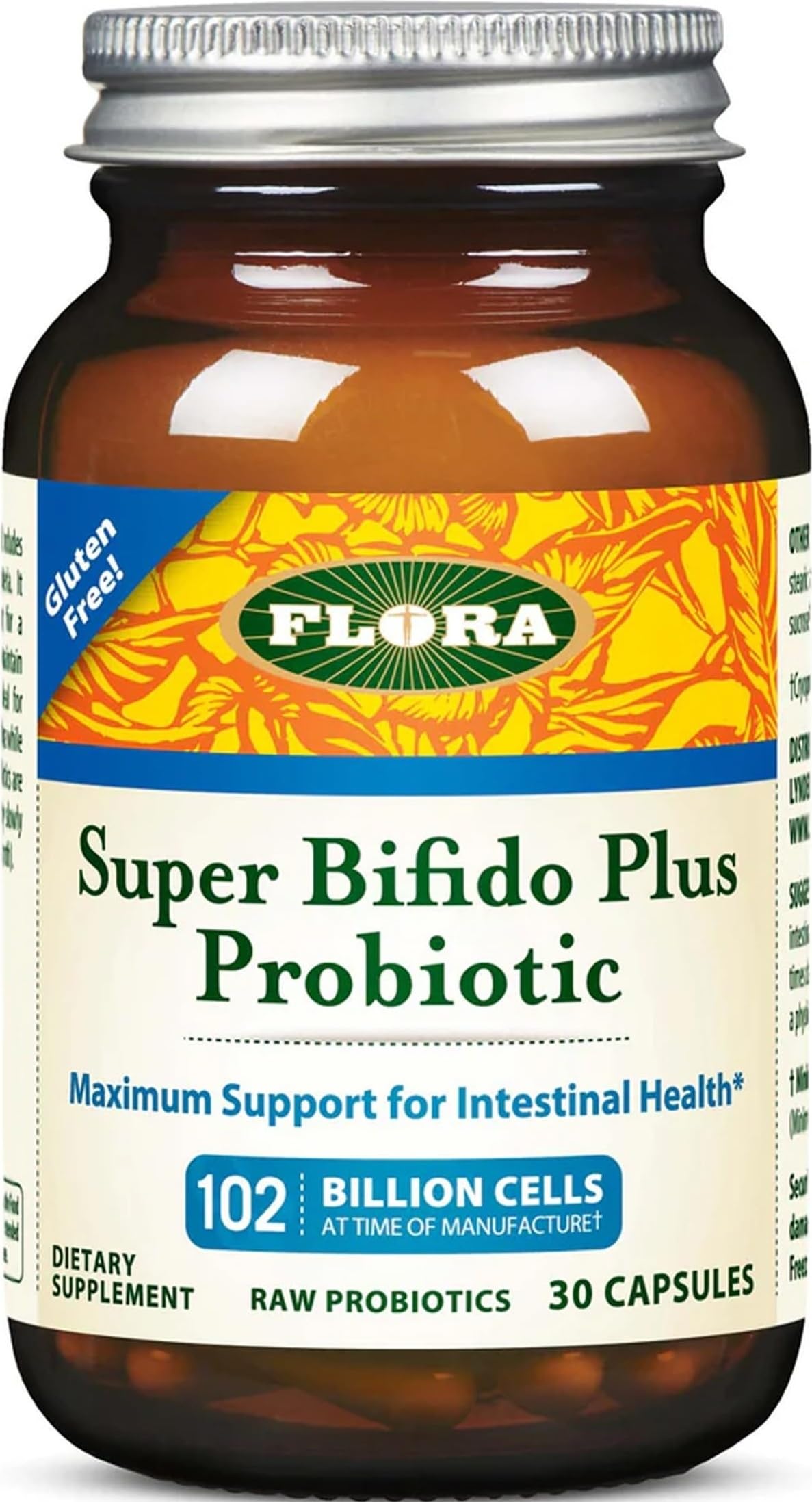 Flora Super Bifido Plus Probiotique 30 capsules végétales vue de face