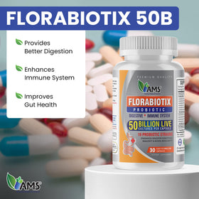Florabiotix Probiotique 30 Capsules avec étiquette détaillée