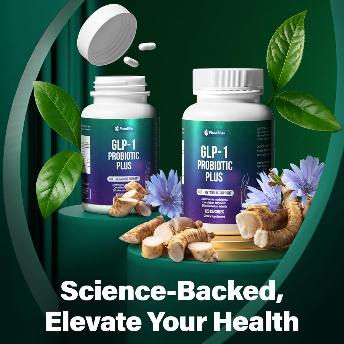 FloraBliss Complément Alimentaire 120 capsules avec des ingrédients naturels