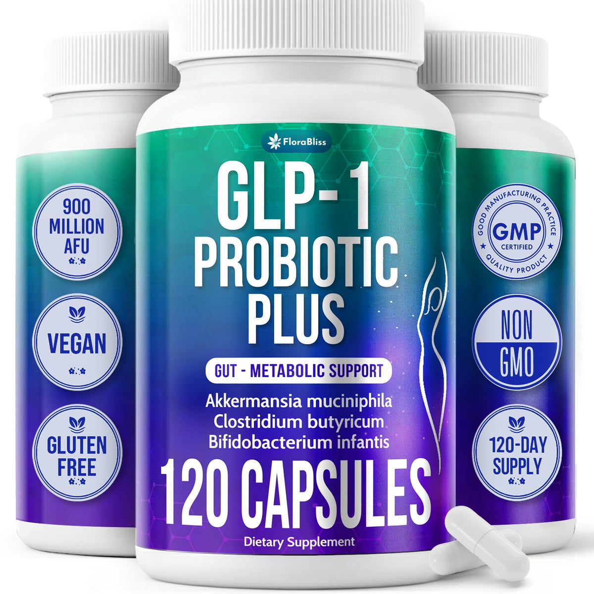 FloraBliss Complément Alimentaire 120 capsules vue avant