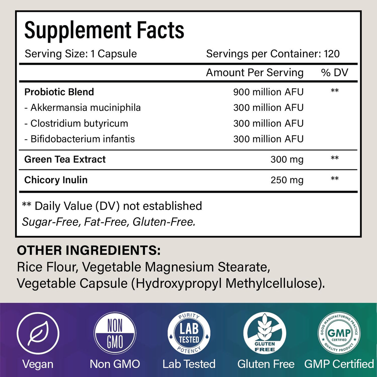 FloraBliss Complément Alimentaire 120 capsules vue de côté
