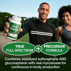 FloraBliss Liposomal Sulforaphane 1000mg gélules avec une cuillère
