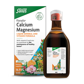 Floradix Calcium Magnésium 500 ml vue avant avec étiquette