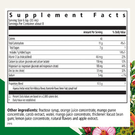 Floradix Calcium Magnésium 630g étiquette avec ingrédients