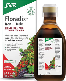 Floradix Fer et Plantes 250 ml, bouteille vue de face