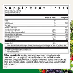 Floradix Fer et Plantes 250 ml, étiquette et ingrédients