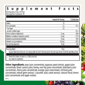 Floradix Fer & Herbes 700 ml étiquette avec ingrédients