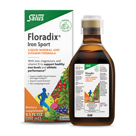 Floradix Fer Sport 250 ml, bouteille vue de face