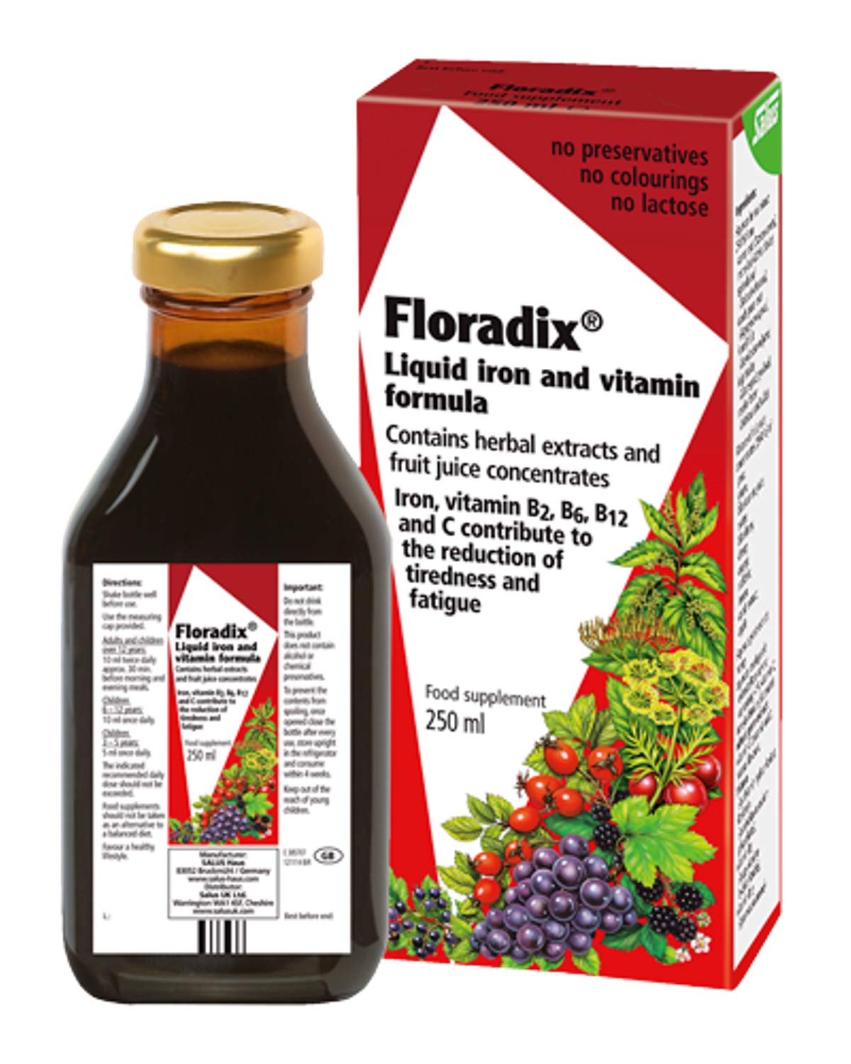 Floradix Floravital Fer Liquide 250 ml - vue de face