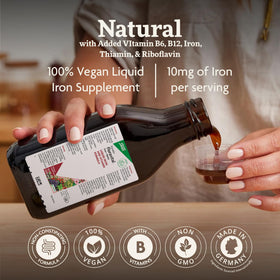 Floradix Floravital Fer Liquide 500 ml avec verre et eau