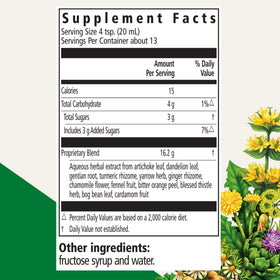Floradix Gallexier Bitters Végétaux 250 ml - étiquette et ingrédients