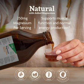 Floradix Magnésium Liquide 630g bouteille ouverte vue de côté
