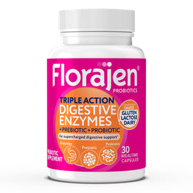 Florajen Complément Alimentaire Multi-Enzymes 30 Capsules - vue de face