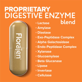 Florajen Multi-Enzymes - présentation du produit sur une table