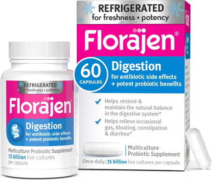 Florajen Probiotique 60 Capsules, vue avant de l'emballage