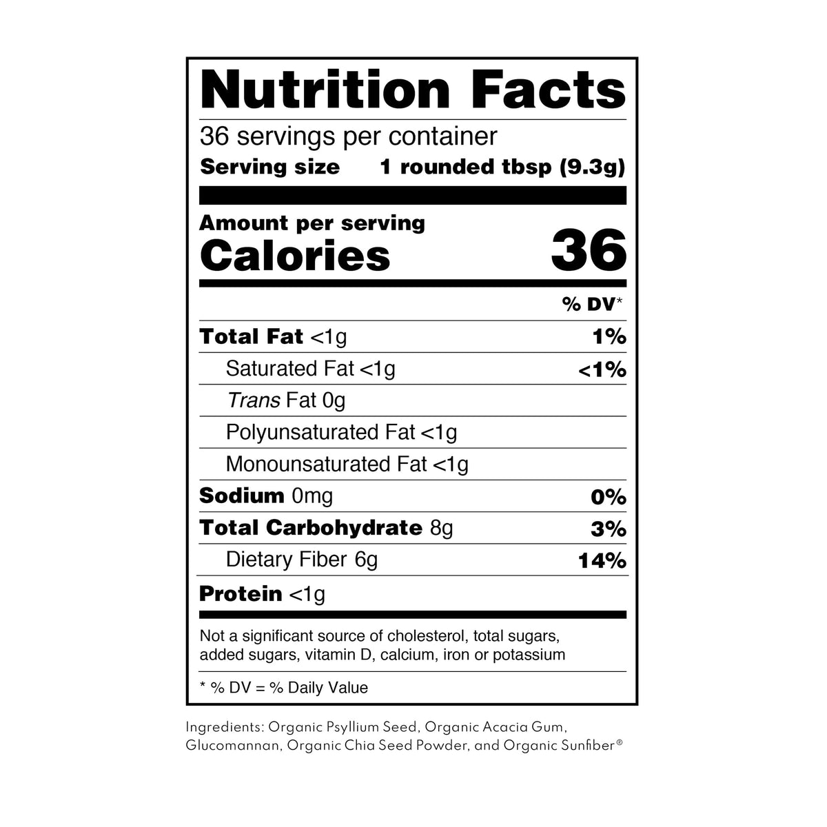 Florasophy Firm Up emballage avec informations nutritionnelles