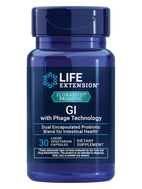 FLORASSIST® Probiotic GI Life Extension boîte de 30 capsules végétariennes