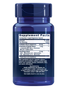 FLORASSIST® Probiotic GI Life Extension capsules végétariennes en gros plan