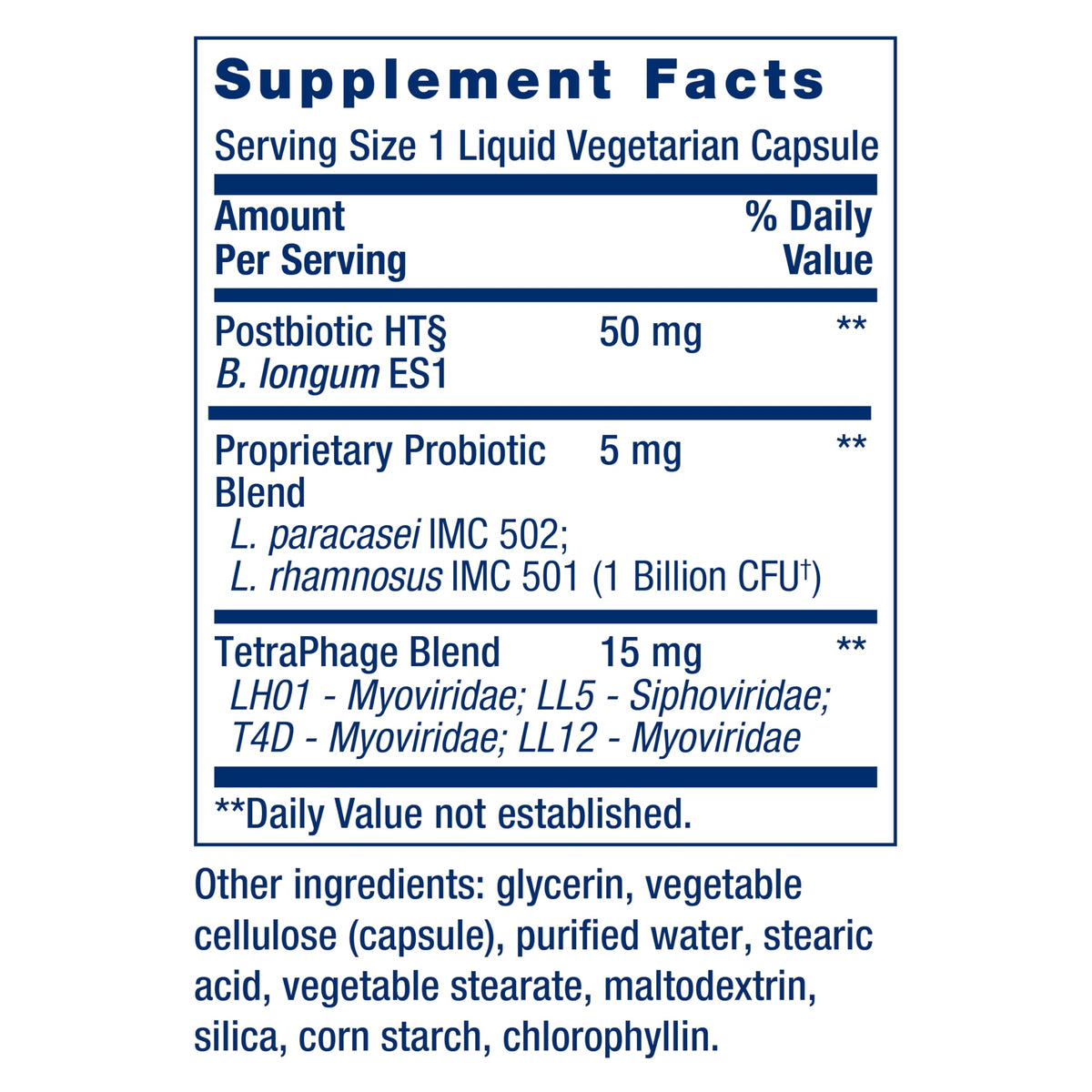 FLORASSIST® Probiotic GI Life Extension étiquette du produit