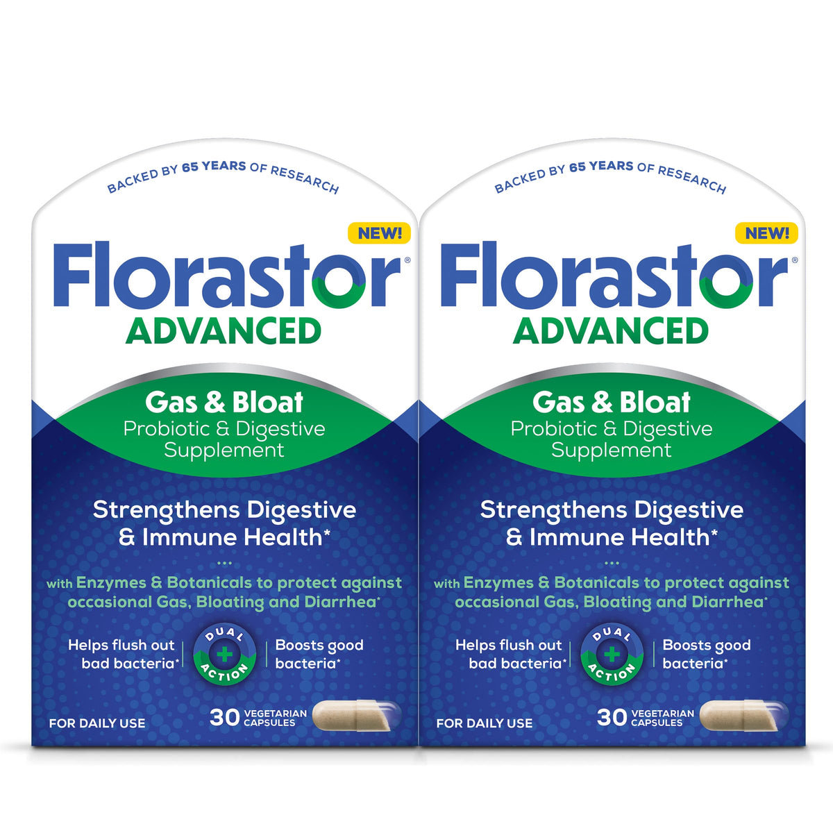 Florastor Probiotique Avancé 30 Capsules, vue de face