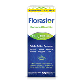 Florastor Probiotique daily + Renouvellement de la Peau 30 Capsules - vue de l'emballage