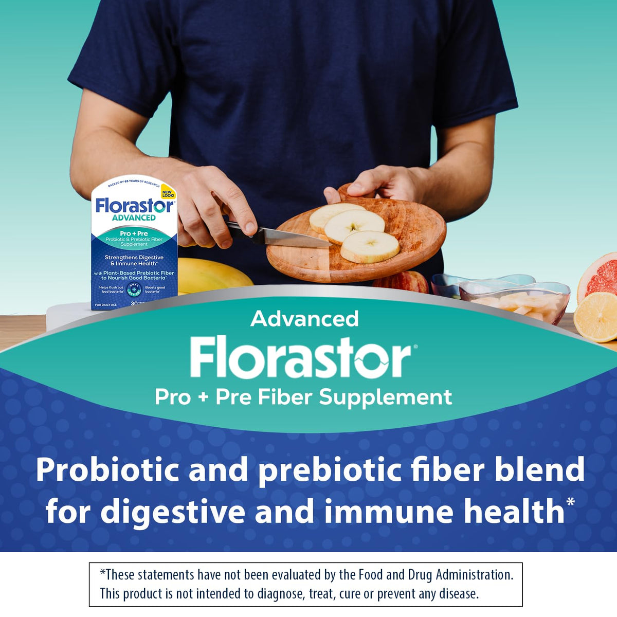 Florastor Probiotique et Prébiotique 30 Capsules - étiquette