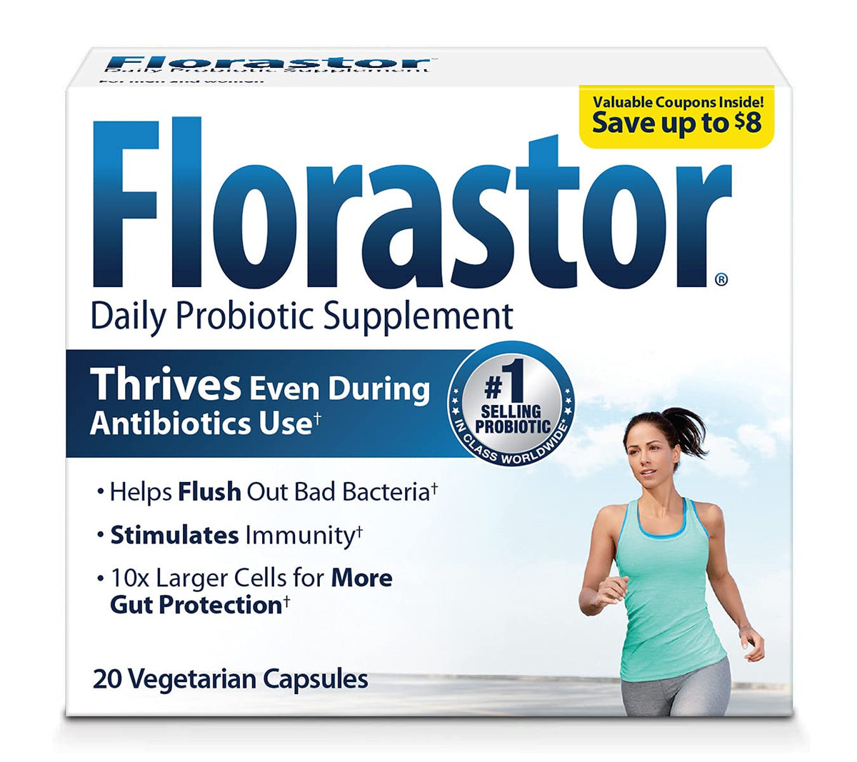 Florastor Probiotiques 20 Capsules vue de face