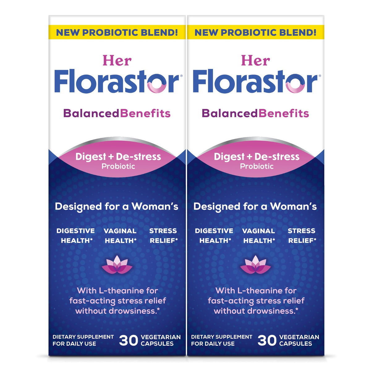 Florastor Probiotiques Femme 30 Capsules, boîte avant