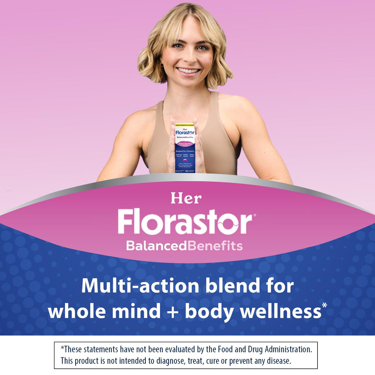 Florastor Probiotiques Femme 30 Capsules, vue latérale