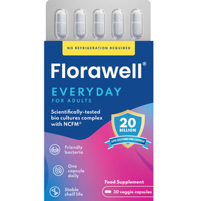 Florawell Probiotiques Quotidiens 30 capsules, emballage avant