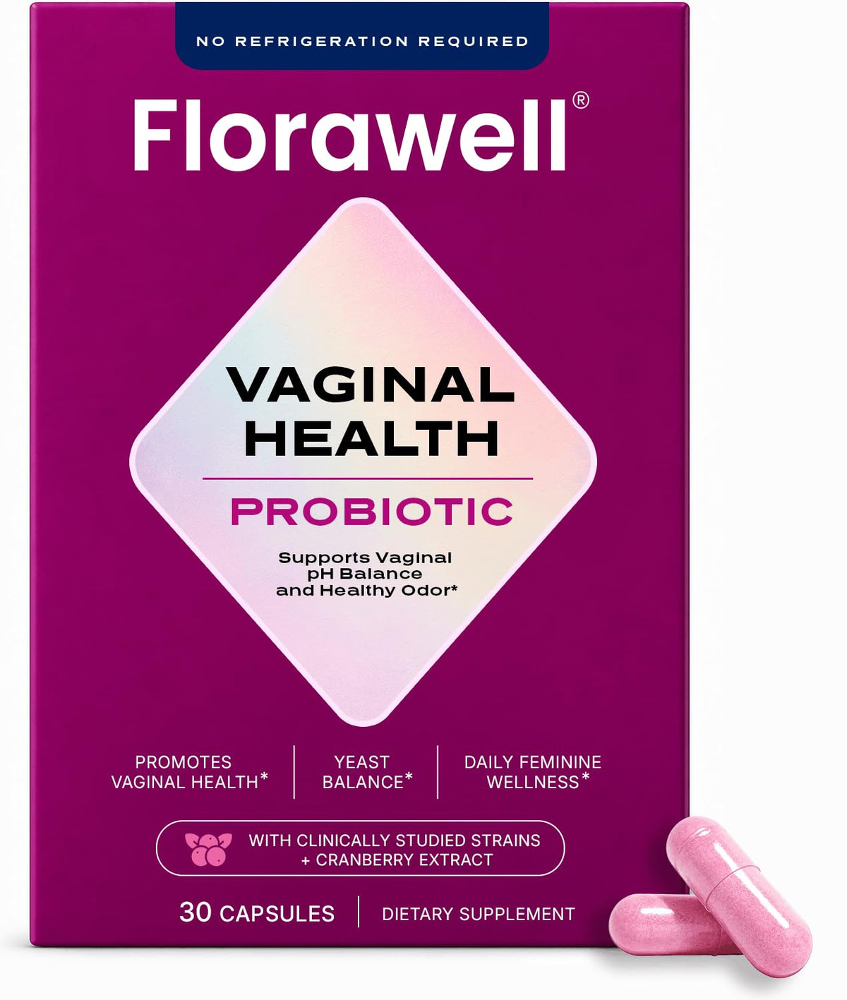 Florawell Probiotiques Vaginales 30 Capsules - vue avant