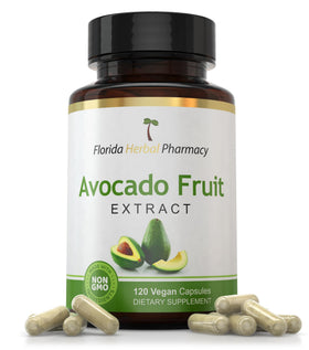 Florida Herbal Pharmacy Complément Alimentaire Extrait de Fruit d'Avocat 120 Capsules vue de face