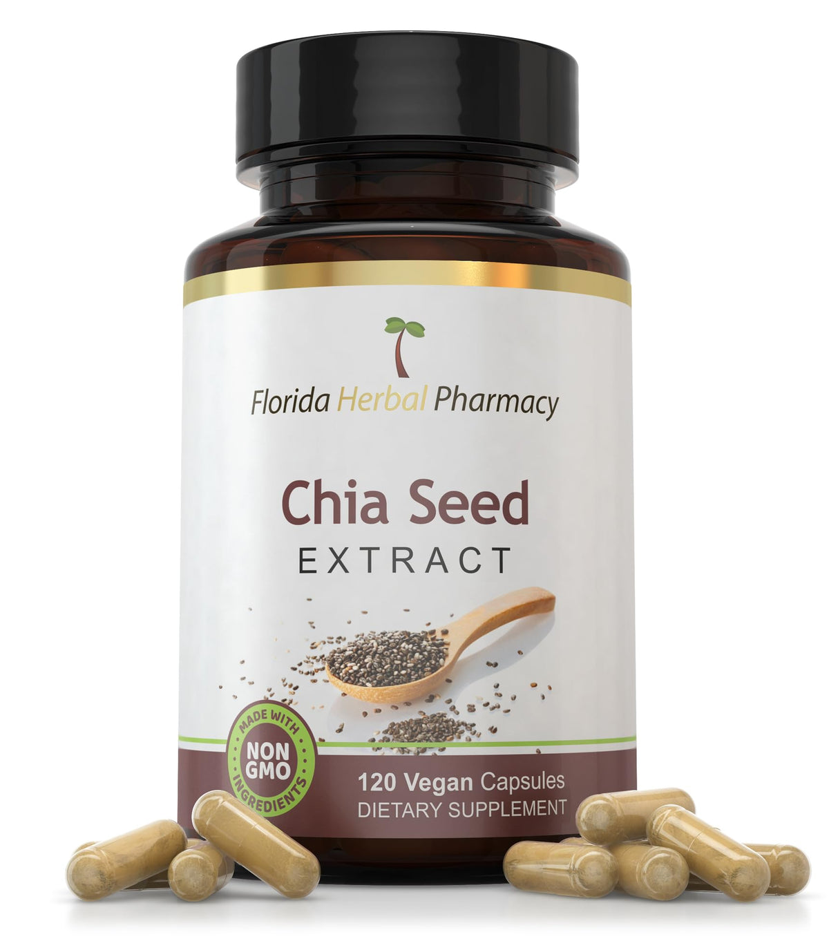 Florida Herbal Pharmacy Extrait de Graines de Chia 120 Capsules vue avant