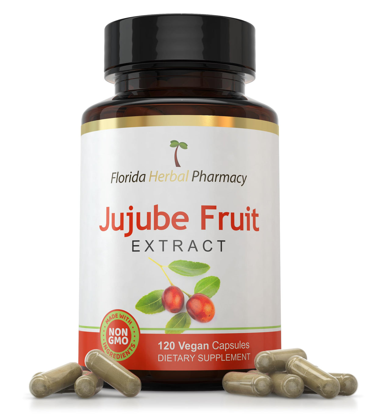 Florida Herbal Pharmacy Extrait de Jujube 120 Capsules vue de face