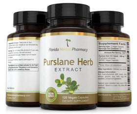 Florida Herbal Pharmacy Extrait de Pourpier 120 Capsules avec étiquette