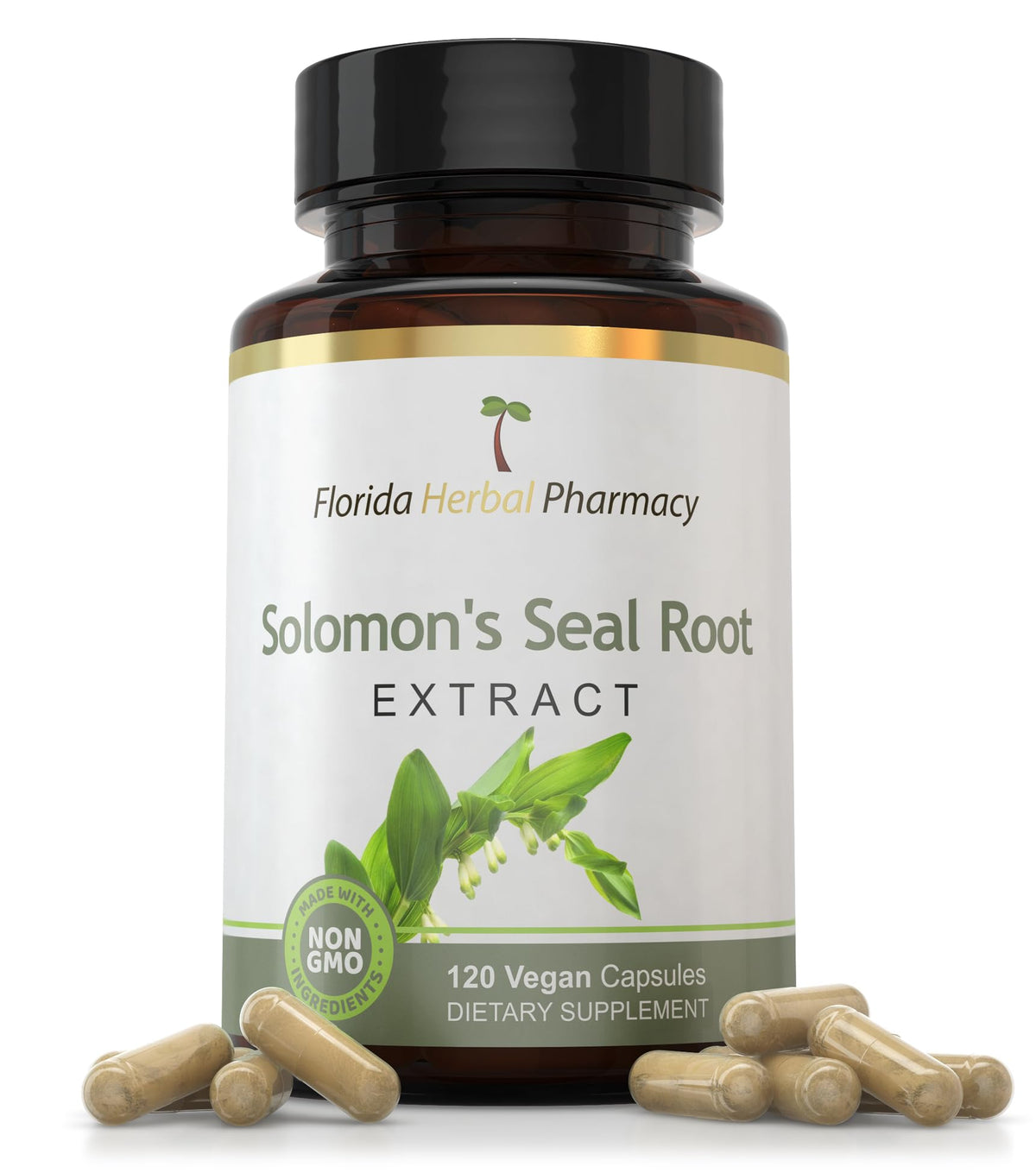 Florida Herbal Pharmacy Extrait de Racine de Sceau de Salomon 120 Capsules - vue avant