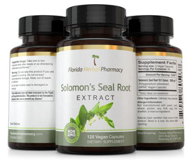 Florida Herbal Pharmacy Extrait de Racine de Sceau de Salomon sur une table en bois