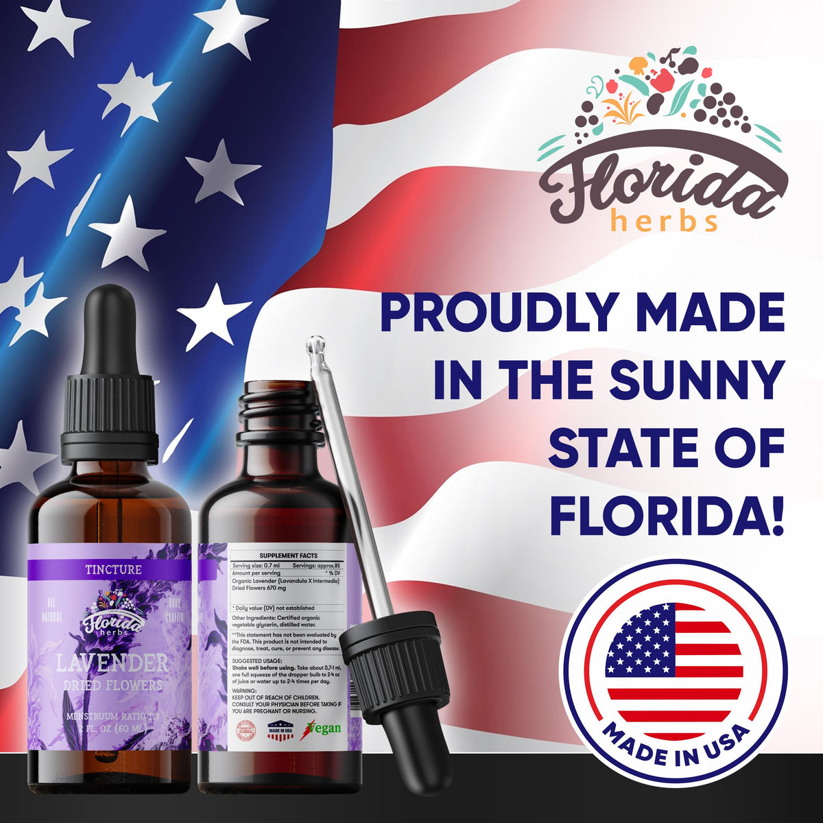 FLORIDA HERBS Extrait de Lavande avec ingrédients