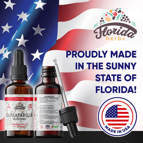 FLORIDA HERBS Teinture de Salsepareille Bio 2 oz vue de côté