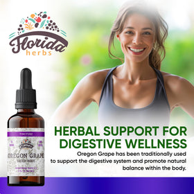 FLORIDA HERBS Tincture de Raisin d'Oregon Bio 60 ml étiquette