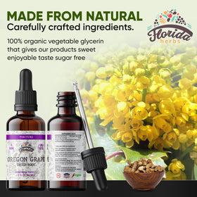 FLORIDA HERBS Tincture de Raisin d'Oregon Bio 60 ml flacon ouvert