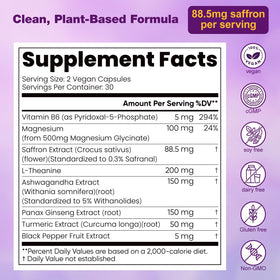 Florvay Extrait de Safran 88,5 mg capsules avec des herbes