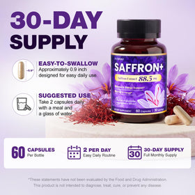 Florvay Extrait de Safran 88,5 mg capsules avec un verre d'eau