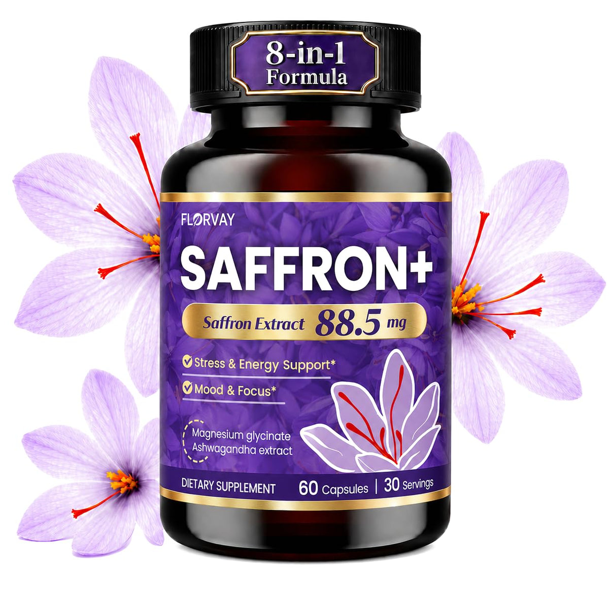 Florvay Extrait de Safran 88,5 mg flacon de 60 capsules végétales