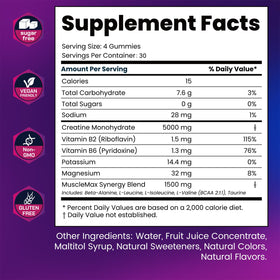 Florvay Gummies de Créatine 120 unités avec fruits frais