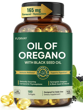 Florvay Huile d'Origan 180 capsules vue de face