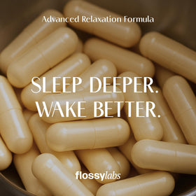 Flossy Labs Calm Night - Flacon avec Kava Kava sur une table