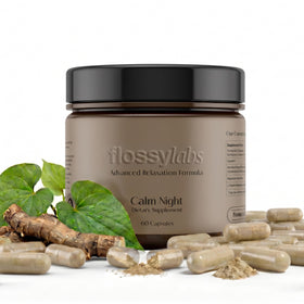 Flossy Labs Calm Night - Flacon de 60 capsules de Kava Kava